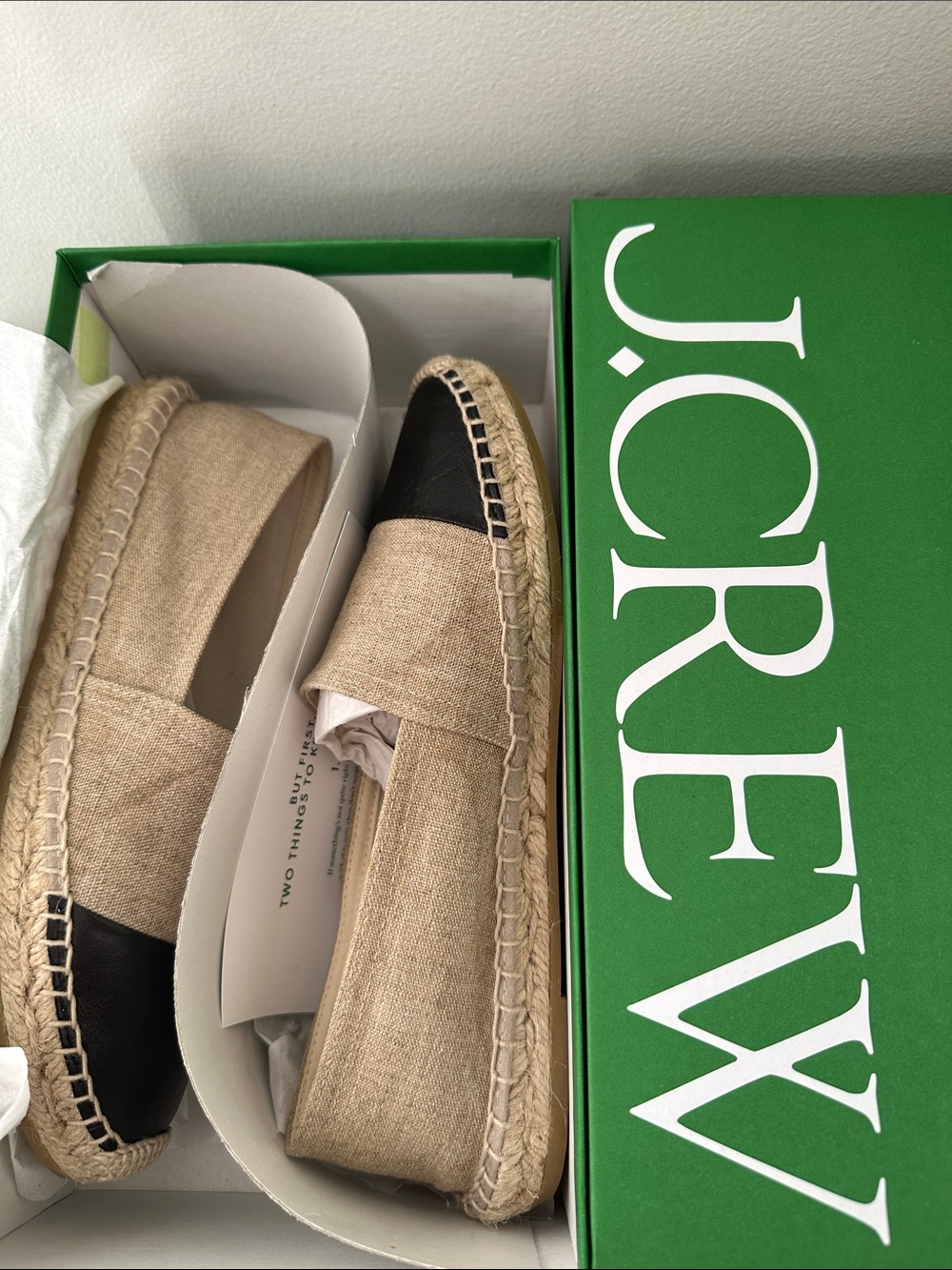 J. Crew Made-in-Spain Cap Toe Espadrilles in Linen NEW! - Picture 8 of 10